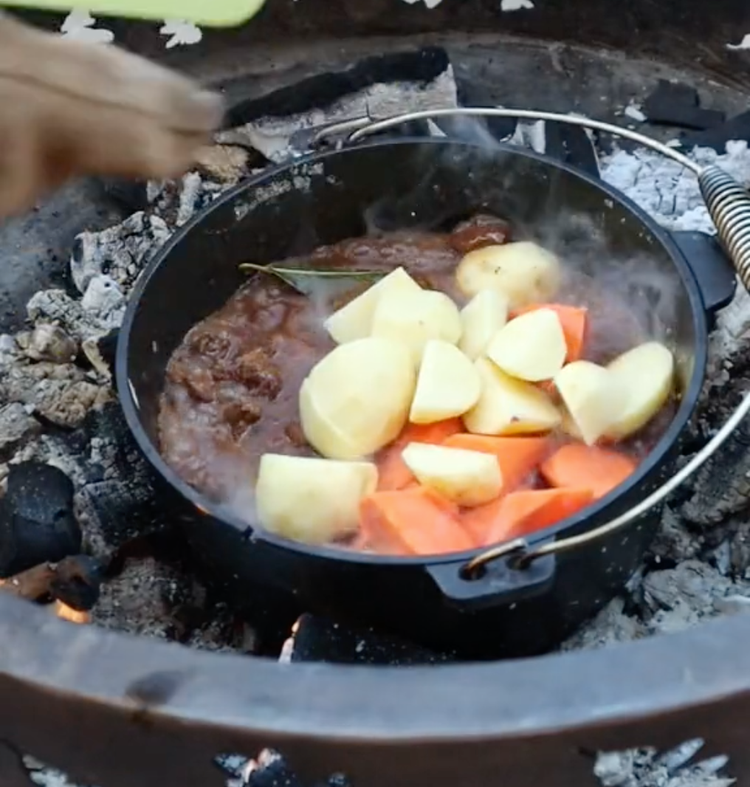 Wood Fired Beef Stew With Carrots and Potatoes - Customer Recipe