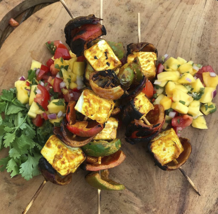 Tikka-Spiced Paneer, Pepper and Red Onions